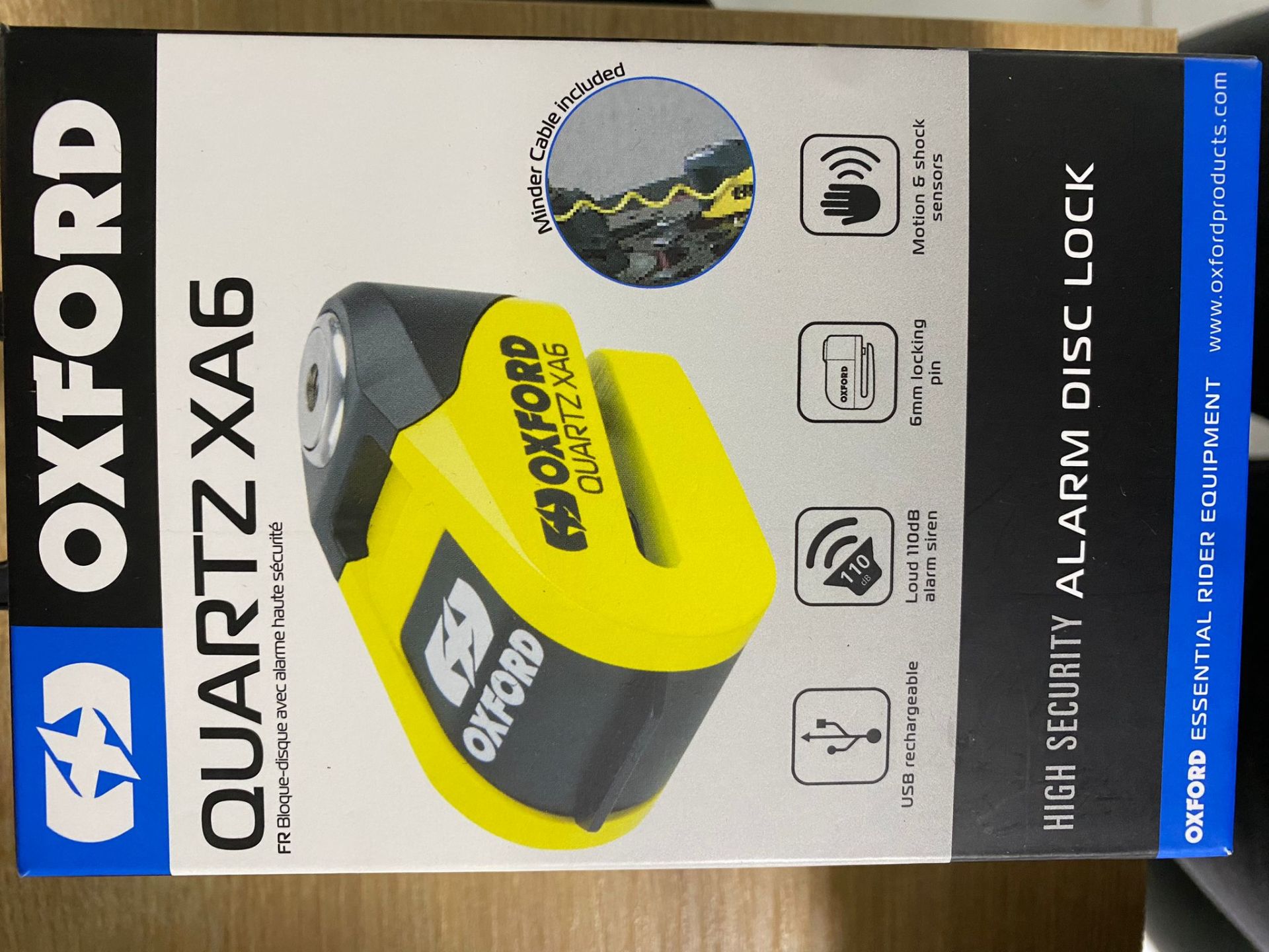 OXFORD QUARTZ XA6 ALARMLI DİSK KİLİDİ SARI