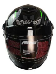 Freem FR665 Green Yarım Kask  Siyah Vizör