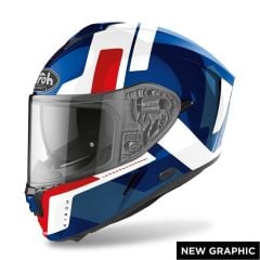 AIROH SPARK SHOGUN MAVİ KIRMIZI GLOSS KASK