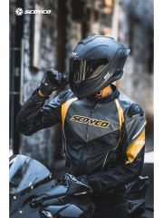 Scoyco JK187 4 Mevsim Motosiklet Montu Black-Gold