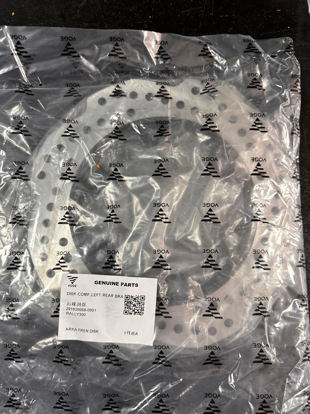 Voge 300 Rally Arka Fren Diski