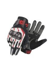 Scoyco MC109 Karbon Fiber Korumalı Yazlık Eldiven (Kırmızı-Beyaz-Siyah)