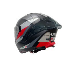 Sway SW 865 Titan Black White Red Kask