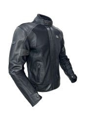 Forte Gt 2002003 Black Panther Deri Yazlık Korumalı Mont Siyah