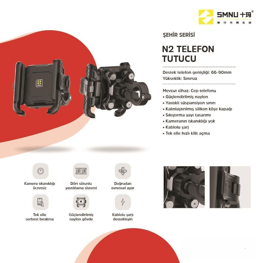 SMNU N2 TELEFON TUTUCU SİYAH