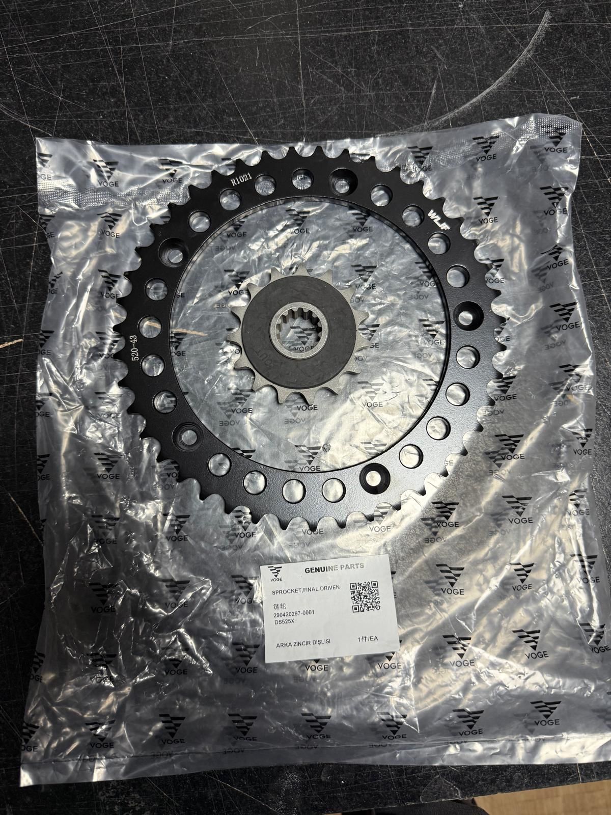 Voge 525 Dsx Ön Arka Dişli Set (RR-R-DSX)