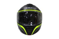 SWAY SW 917 STARS Matt Black Blue Çene Açılır Kask