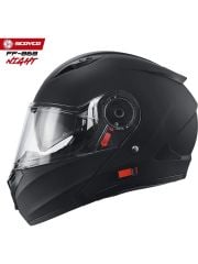 Scoyco FF-868 Nıght Mat Siyah Çene Açılır Güneş Vizörlü Kask