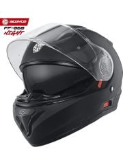 Scoyco FF-868 Nıght Mat Siyah Çene Açılır Güneş Vizörlü Kask