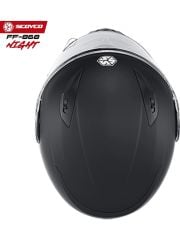 Scoyco FF-868 Nıght Mat Siyah Çene Açılır Güneş Vizörlü Kask