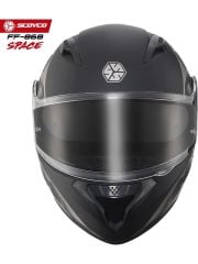 Scoyco FF-868 Space Mat Siyah-Gri Çene Açılır Güneş Vizörlü Kask