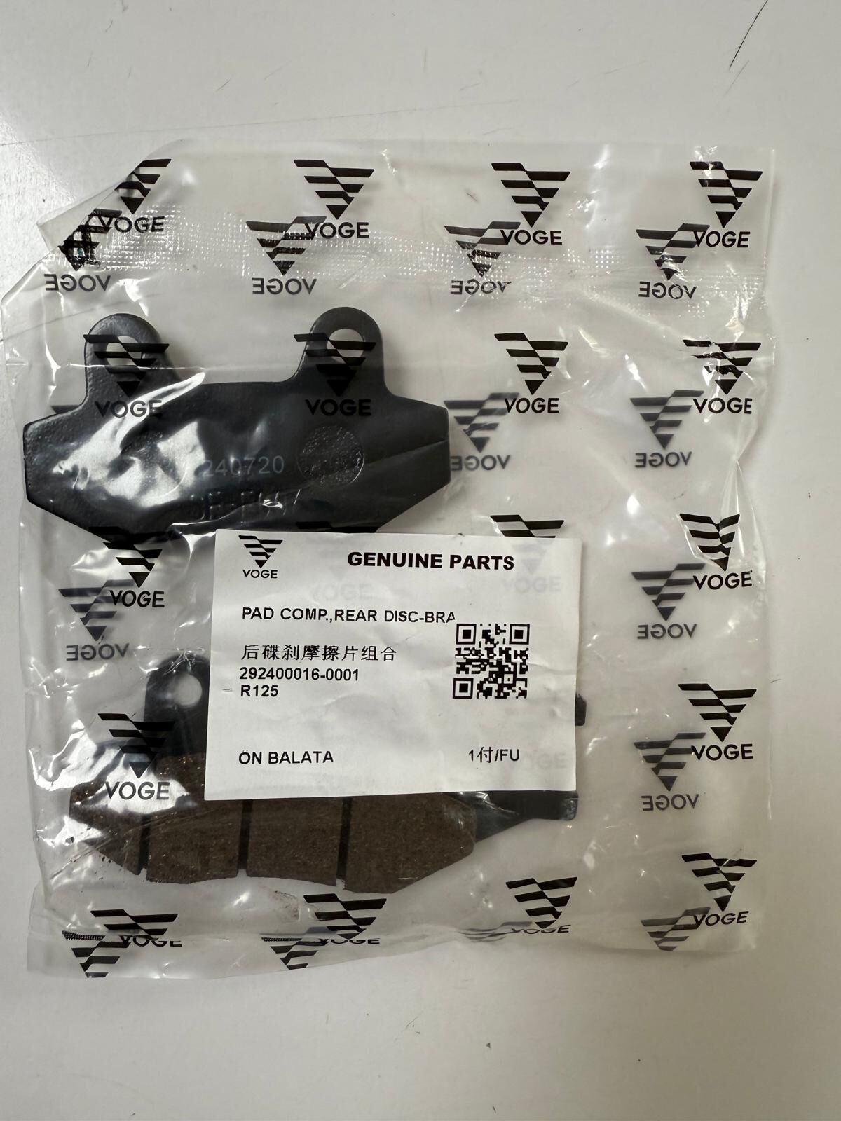 Voge R125 Ön Fren Balatası