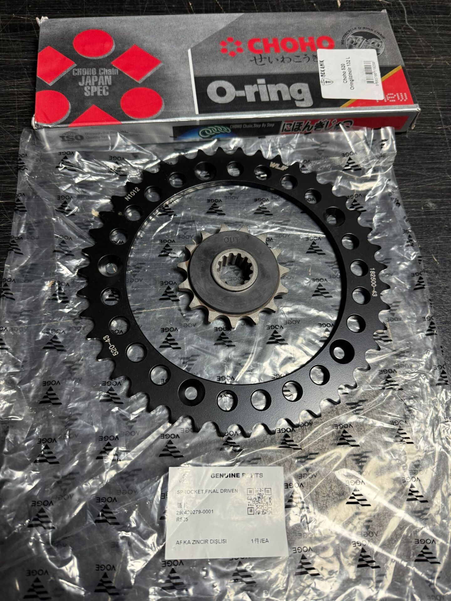 Voge Zincir Dişli Seti 525 Dsx 525 Rr 525 R