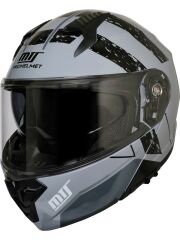 Mts M 966 V2  Çene Açılır Kask Grey Gözlüklü