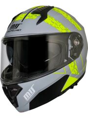 Mts M 966 V2  Çene Açılır Kask Neon Gözlüklü