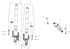 Voge R125 Ön Amortisör Seti