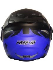 Freem FR665 Mat Blue Yarım Kask  Siyah Vizör