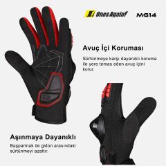 ONES AGAIN MG14 Kırmızı Yazlık Eldiven