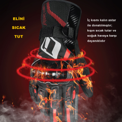 Ones Again MG21 Kışlık Kırmızı Eldiven